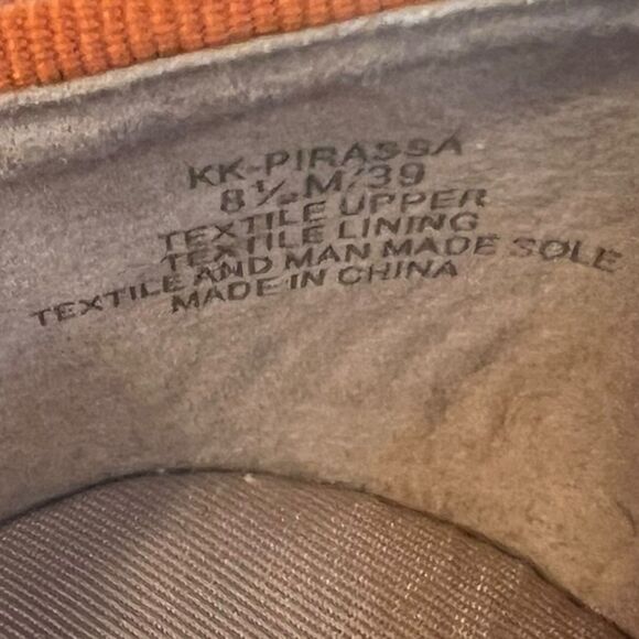 Kelly & Katie Pirassa Flats 8.5M Pointed Toe Woven Orange Pink Casual Summer - Picture 7 of 8